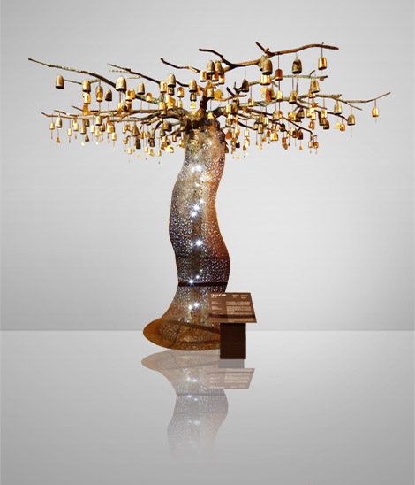 Tree Of Close Friendship Made Of Copper Coin World Expo Museum